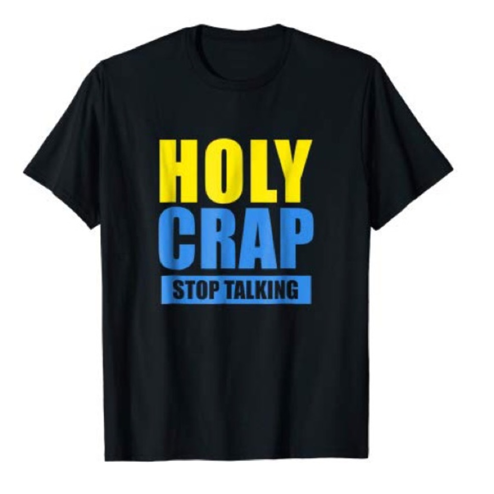 ANVIL Black “Holy Crap Stop Talking” Tee Shirt-M
